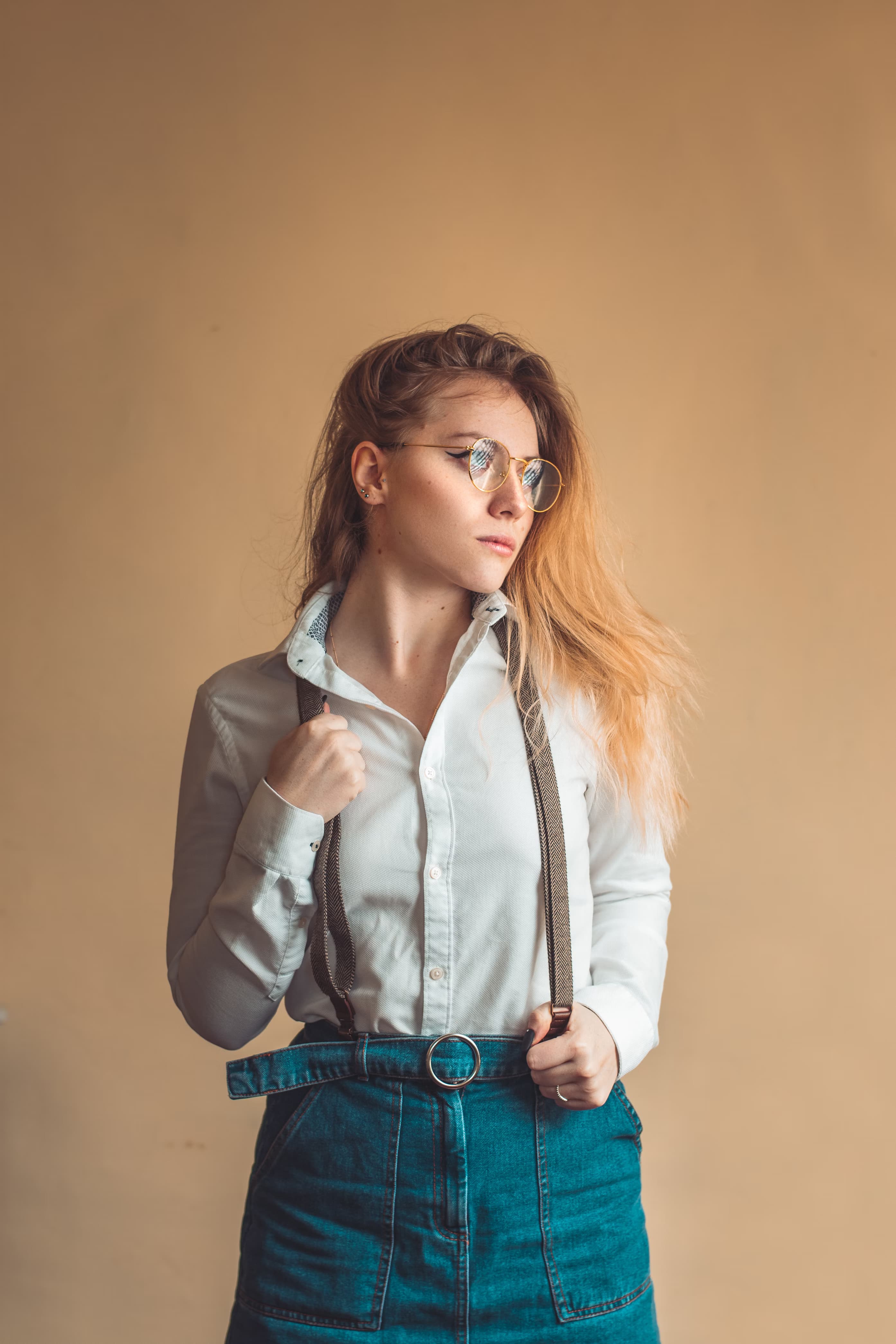 Fashion model in elegant dress